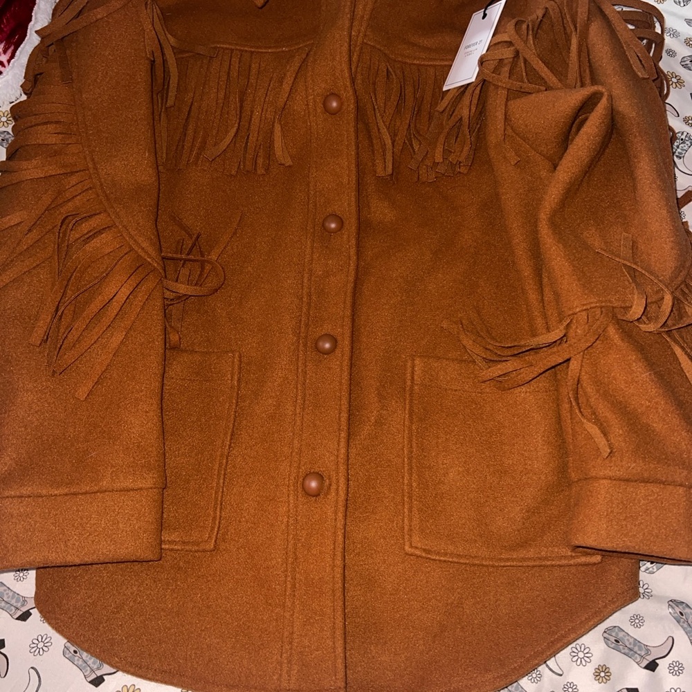 Forever 21 brown Fringe Jacket